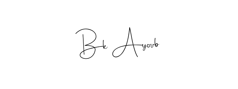 It looks lik you need a new signature style for name Bk Ayoub. Design unique handwritten (Andilay-7BmLP) signature with our free signature maker in just a few clicks. Bk Ayoub signature style 4 images and pictures png