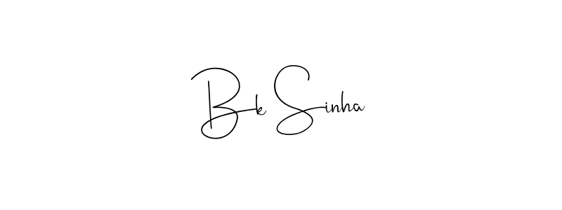 Bk Sinha stylish signature style. Best Handwritten Sign (Andilay-7BmLP) for my name. Handwritten Signature Collection Ideas for my name Bk Sinha. Bk Sinha signature style 4 images and pictures png