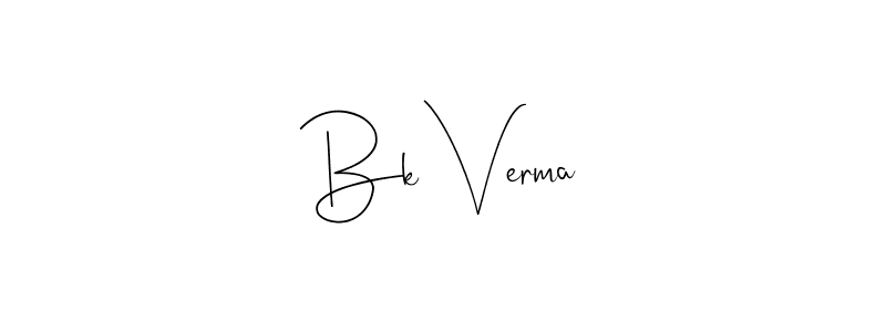 Bk Verma stylish signature style. Best Handwritten Sign (Andilay-7BmLP) for my name. Handwritten Signature Collection Ideas for my name Bk Verma. Bk Verma signature style 4 images and pictures png