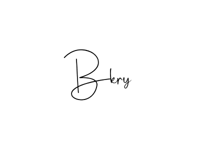 Also we have Bkry name is the best signature style. Create professional handwritten signature collection using Andilay-7BmLP autograph style. Bkry signature style 4 images and pictures png