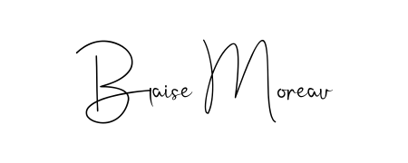 The Andilay-7BmLP font transforms the name Blaise Moreau into an executive sign with sharp precision and distinguished character. Blaise Moreau signature style 4 images and pictures png