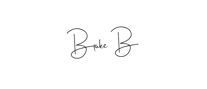 The best way (Andilay-7BmLP) to make a short signature is to pick only two or three words in your name. The name Blake B include a total of six letters. For converting this name. Blake B signature style 4 images and pictures png