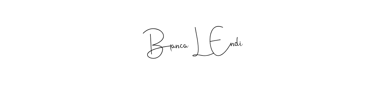 if you are searching for the best signature style for your name Blanca L Endi. so please give up your signature search. here we have designed multiple signature styles  using Andilay-7BmLP. Blanca L Endi signature style 4 images and pictures png