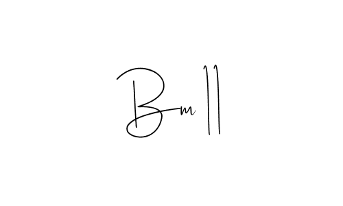 Make a beautiful signature design for name Bm 11. With this signature (Andilay-7BmLP) style, you can create a handwritten signature for free. Bm 11 signature style 4 images and pictures png