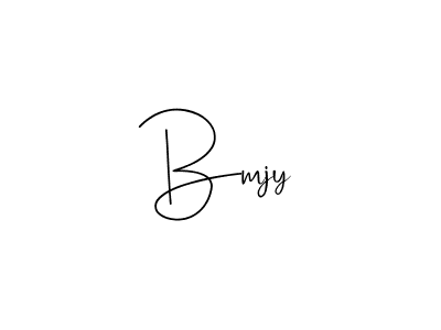 Make a beautiful signature design for name Bmjy. With this signature (Andilay-7BmLP) style, you can create a handwritten signature for free. Bmjy signature style 4 images and pictures png