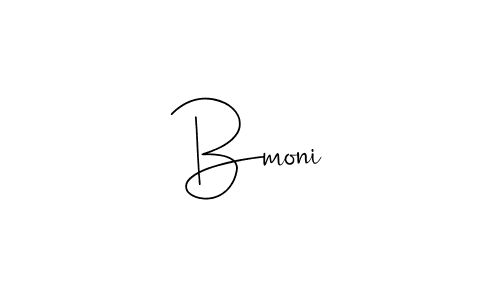 Design your own signature with our free online signature maker. With this signature software, you can create a handwritten (Andilay-7BmLP) signature for name Bmoni. Bmoni signature style 4 images and pictures png