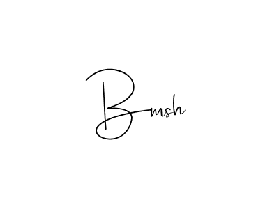 if you are searching for the best signature style for your name Bmsh. so please give up your signature search. here we have designed multiple signature styles  using Andilay-7BmLP. Bmsh signature style 4 images and pictures png