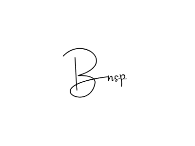 How to make Bnsp signature? Andilay-7BmLP is a professional autograph style. Create handwritten signature for Bnsp name. Bnsp signature style 4 images and pictures png