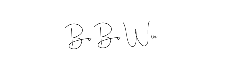 Also we have Bo Bo Win name is the best signature style. Create professional handwritten signature collection using Andilay-7BmLP autograph style. Bo Bo Win signature style 4 images and pictures png