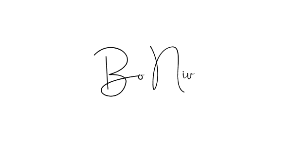 Create a beautiful signature design for name Bo Niu. With this signature (Andilay-7BmLP) fonts, you can make a handwritten signature for free. Bo Niu signature style 4 images and pictures png