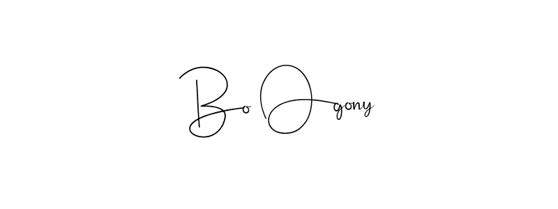 Use a signature maker to create a handwritten signature online. With this signature software, you can design (Andilay-7BmLP) your own signature for name Bo Ogony. Bo Ogony signature style 4 images and pictures png