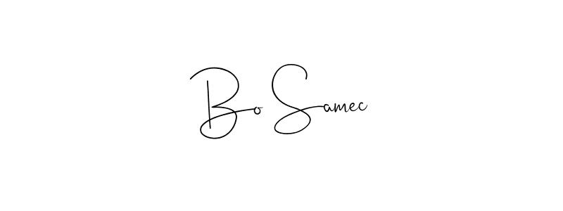 if you are searching for the best signature style for your name Bo Samec. so please give up your signature search. here we have designed multiple signature styles  using Andilay-7BmLP. Bo Samec signature style 4 images and pictures png