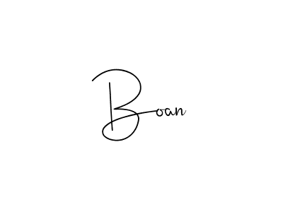 Make a beautiful signature design for name Boan. With this signature (Andilay-7BmLP) style, you can create a handwritten signature for free. Boan signature style 4 images and pictures png