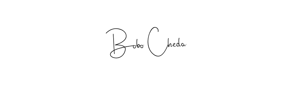 Make a beautiful signature design for name Bobo Cheda. With this signature (Andilay-7BmLP) style, you can create a handwritten signature for free. Bobo Cheda signature style 4 images and pictures png