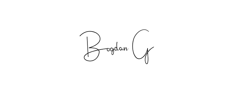 Andilay-7BmLP is a professional signature style that is perfect for those who want to add a touch of class to their signature. It is also a great choice for those who want to make their signature more unique. Get Bogdan G name to fancy signature for free. Bogdan G signature style 4 images and pictures png