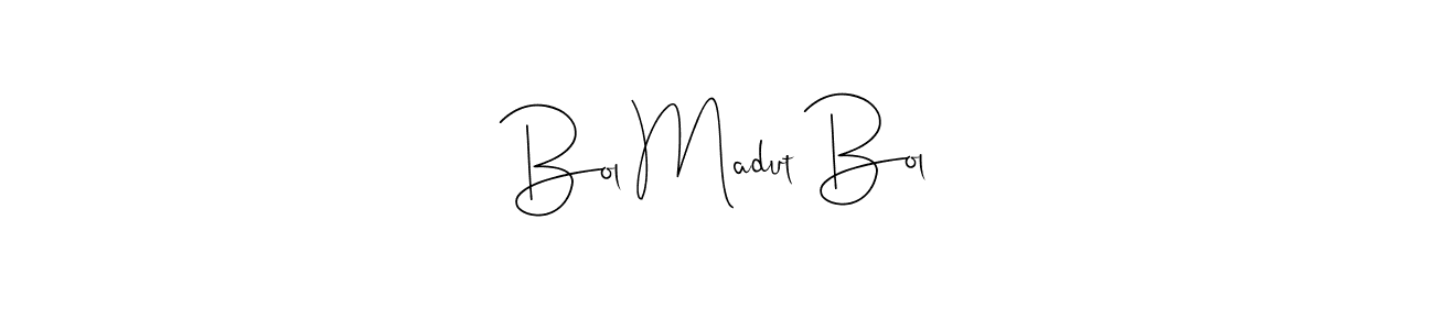 Andilay-7BmLP is a professional signature style that is perfect for those who want to add a touch of class to their signature. It is also a great choice for those who want to make their signature more unique. Get Bol Madut Bol name to fancy signature for free. Bol Madut Bol signature style 4 images and pictures png