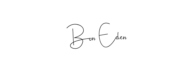 The best way (Andilay-7BmLP) to make a short signature is to pick only two or three words in your name. The name Bon Eden include a total of six letters. For converting this name. Bon Eden signature style 4 images and pictures png