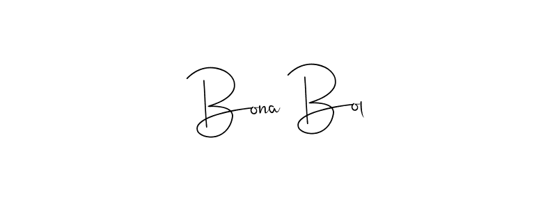 Create a beautiful signature design for name Bona Bol. With this signature (Andilay-7BmLP) fonts, you can make a handwritten signature for free. Bona Bol signature style 4 images and pictures png