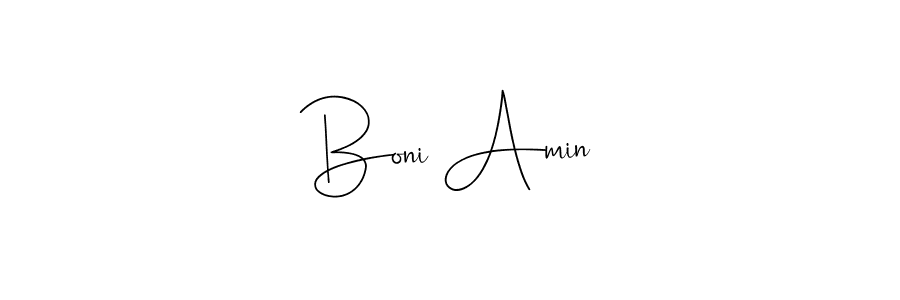 How to make Boni Amin name signature. Use Andilay-7BmLP style for creating short signs online. This is the latest handwritten sign. Boni Amin signature style 4 images and pictures png