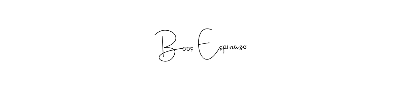 Design your own signature with our free online signature maker. With this signature software, you can create a handwritten (Andilay-7BmLP) signature for name Boos Espinazo. Boos Espinazo signature style 4 images and pictures png