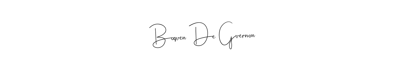 Similarly Andilay-7BmLP is the best handwritten signature design. Signature creator online .You can use it as an online autograph creator for name Boquen De Guernon. Boquen De Guernon signature style 4 images and pictures png