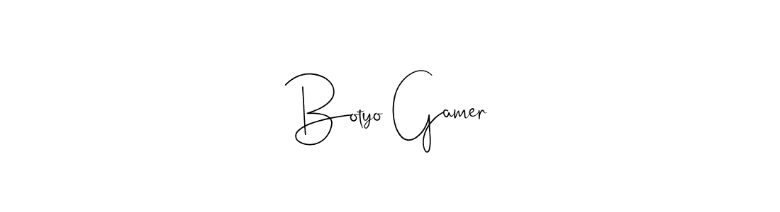 See photos of Botyo Gamer official signature by Spectra . Check more albums & portfolios. Read reviews & check more about Andilay-7BmLP font. Botyo Gamer signature style 4 images and pictures png