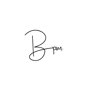 Design your own signature with our free online signature maker. With this signature software, you can create a handwritten (Andilay-7BmLP) signature for name Bpm. Bpm signature style 4 images and pictures png