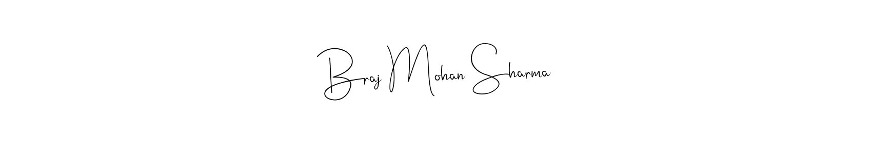 Make a beautiful signature design for name Braj Mohan Sharma. With this signature (Andilay-7BmLP) style, you can create a handwritten signature for free. Braj Mohan Sharma signature style 4 images and pictures png