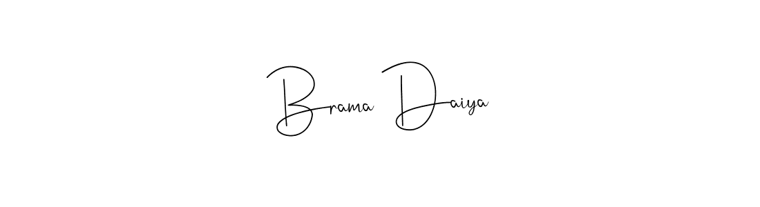 Make a beautiful signature design for name Brama Daiya. With this signature (Andilay-7BmLP) style, you can create a handwritten signature for free. Brama Daiya signature style 4 images and pictures png