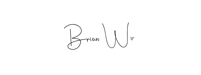 How to make Brian Wu name signature. Use Andilay-7BmLP style for creating short signs online. This is the latest handwritten sign. Brian Wu signature style 4 images and pictures png