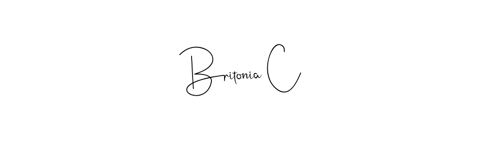 How to make Britonia C name signature. Use Andilay-7BmLP style for creating short signs online. This is the latest handwritten sign. Britonia C signature style 4 images and pictures png