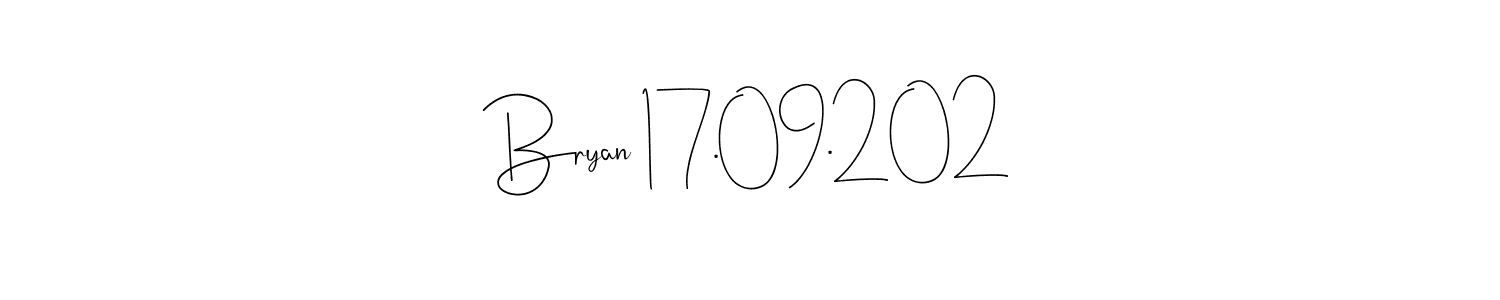 The best way (Andilay-7BmLP) to make a short signature is to pick only two or three words in your name. The name Bryan 17.09.202 include a total of six letters. For converting this name. Bryan 17.09.202 signature style 4 images and pictures png