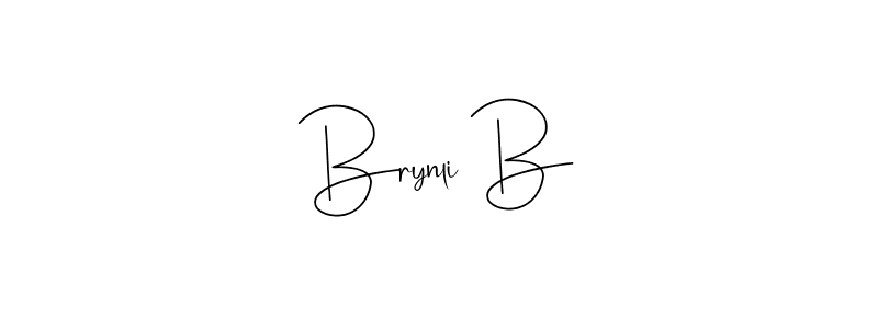 if you are searching for the best signature style for your name Brynli B. so please give up your signature search. here we have designed multiple signature styles  using Andilay-7BmLP. Brynli B signature style 4 images and pictures png