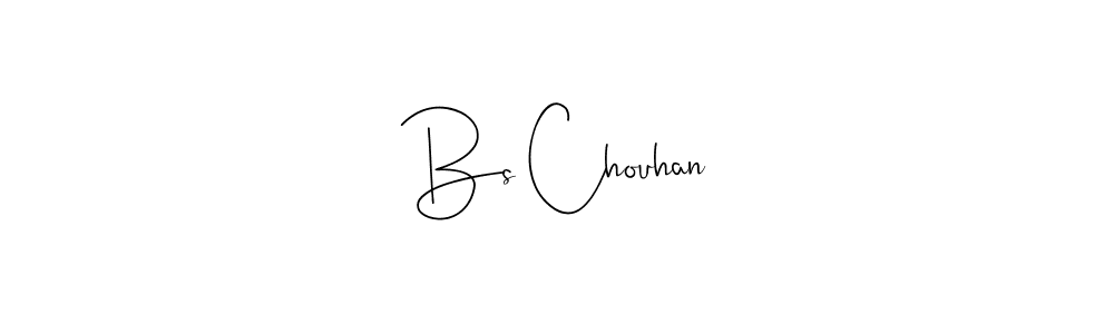 How to make Bs Chouhan name signature. Use Andilay-7BmLP style for creating short signs online. This is the latest handwritten sign. Bs Chouhan signature style 4 images and pictures png