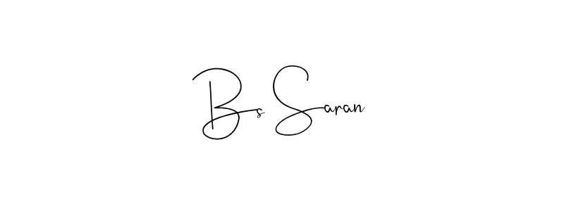 Create a beautiful signature design for name Bs Saran. With this signature (Andilay-7BmLP) fonts, you can make a handwritten signature for free. Bs Saran signature style 4 images and pictures png