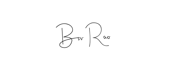 How to make Bsv Rao name signature. Use Andilay-7BmLP style for creating short signs online. This is the latest handwritten sign. Bsv Rao signature style 4 images and pictures png