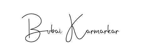 You can use this online signature creator to create a handwritten signature for the name Bubai Karmarkar. This is the best online autograph maker. Bubai Karmarkar signature style 4 images and pictures png