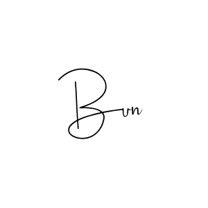 if you are searching for the best signature style for your name Bun. so please give up your signature search. here we have designed multiple signature styles  using Andilay-7BmLP. Bun signature style 4 images and pictures png