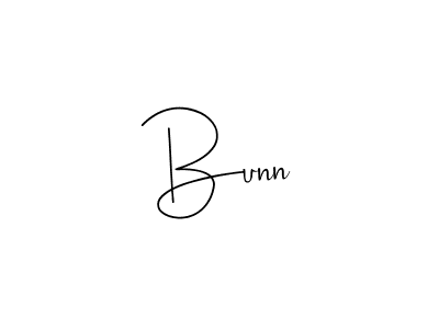 You should practise on your own different ways (Andilay-7BmLP) to write your name (Bunn) in signature. don't let someone else do it for you. Bunn signature style 4 images and pictures png
