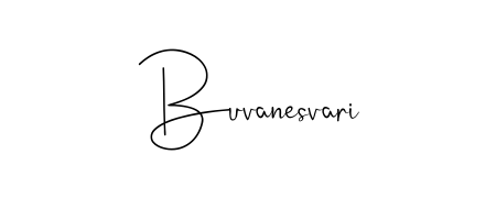 Achieve flawless digital penmanship with Buvanesvari name in Andilay-7BmLP font. The perfect tool for creating online signatures. Buvanesvari signature style 4 images and pictures png