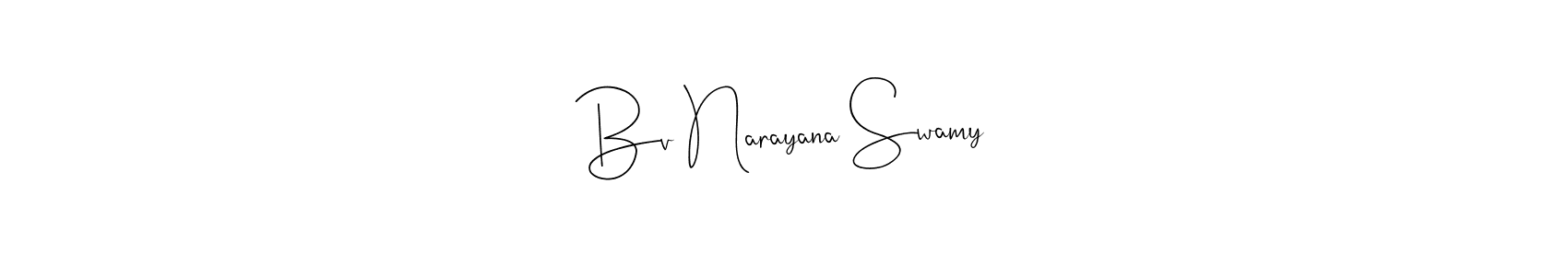 Make a beautiful signature design for name Bv Narayana Swamy. With this signature (Andilay-7BmLP) style, you can create a handwritten signature for free. Bv Narayana Swamy signature style 4 images and pictures png