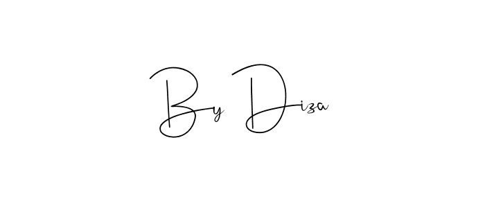 if you are searching for the best signature style for your name By Diza. so please give up your signature search. here we have designed multiple signature styles  using Andilay-7BmLP. By Diza signature style 4 images and pictures png