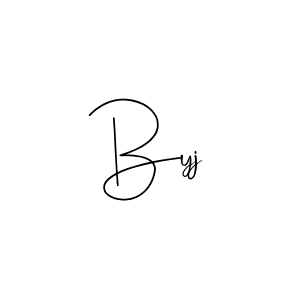 Byj stylish signature style. Best Handwritten Sign (Andilay-7BmLP) for my name. Handwritten Signature Collection Ideas for my name Byj. Byj signature style 4 images and pictures png