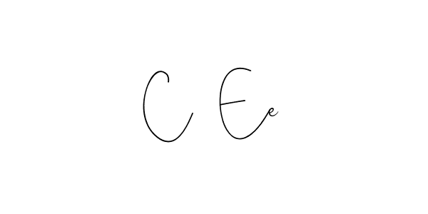 Design your own signature with our free online signature maker. With this signature software, you can create a handwritten (Andilay-7BmLP) signature for name C   Ee. C   Ee signature style 4 images and pictures png