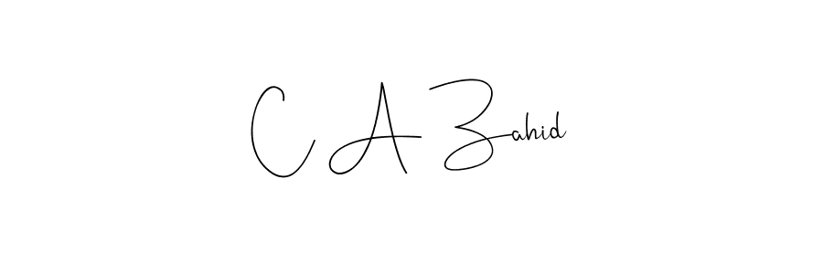 Also You can easily find your signature by using the search form. We will create C A Zahid name handwritten signature images for you free of cost using Andilay-7BmLP sign style. C A Zahid signature style 4 images and pictures png