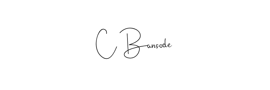 Design your own signature with our free online signature maker. With this signature software, you can create a handwritten (Andilay-7BmLP) signature for name C Bansode. C Bansode signature style 4 images and pictures png