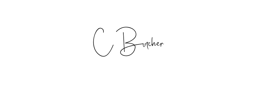 You should practise on your own different ways (Andilay-7BmLP) to write your name (C Butcher) in signature. don't let someone else do it for you. C Butcher signature style 4 images and pictures png