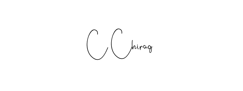 How to make C Chirag name signature. Use Andilay-7BmLP style for creating short signs online. This is the latest handwritten sign. C Chirag signature style 4 images and pictures png