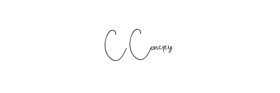 How to make C Concley signature? Andilay-7BmLP is a professional autograph style. Create handwritten signature for C Concley name. C Concley signature style 4 images and pictures png