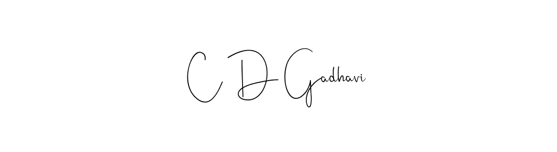 You should practise on your own different ways (Andilay-7BmLP) to write your name (C D Gadhavi) in signature. don't let someone else do it for you. C D Gadhavi signature style 4 images and pictures png